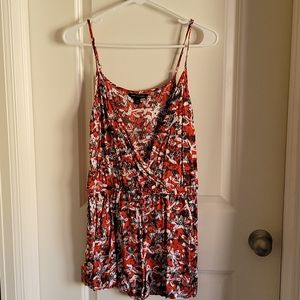 Banana Republic red black & white romper